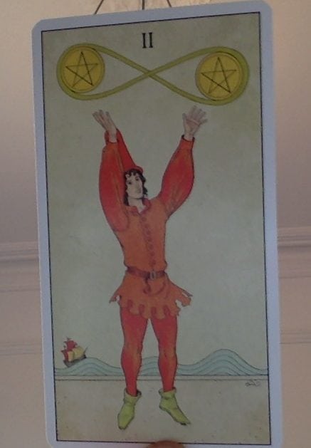 2 Coins Before e1538974601367 - Two of Pentacles in the Tarot