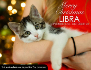 Libra Christmas generic Cat Animal Astrology Cards 600x464 1 300x232 - Christmas Cat E-Card Collection