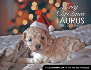 Taurus Christmas gen Dog Animal Astrology Cards 600x464 1 300x232 - Christmas Dog E-Card Collection